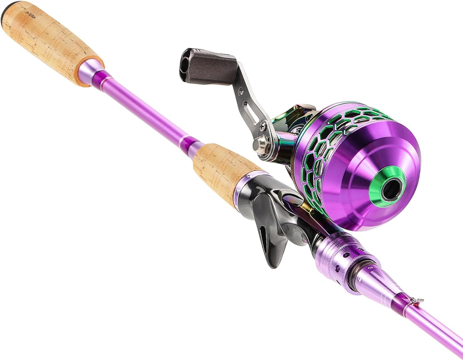 Spincast Reel - ชุดคันเบ็ดและรอกสปินคาสท์ คันเบ็ดแบบ 2 ท่อน ขนาดกลาง-หนัก พร้อมรอกเบทคาสติ้งแบบกดปุ่ม