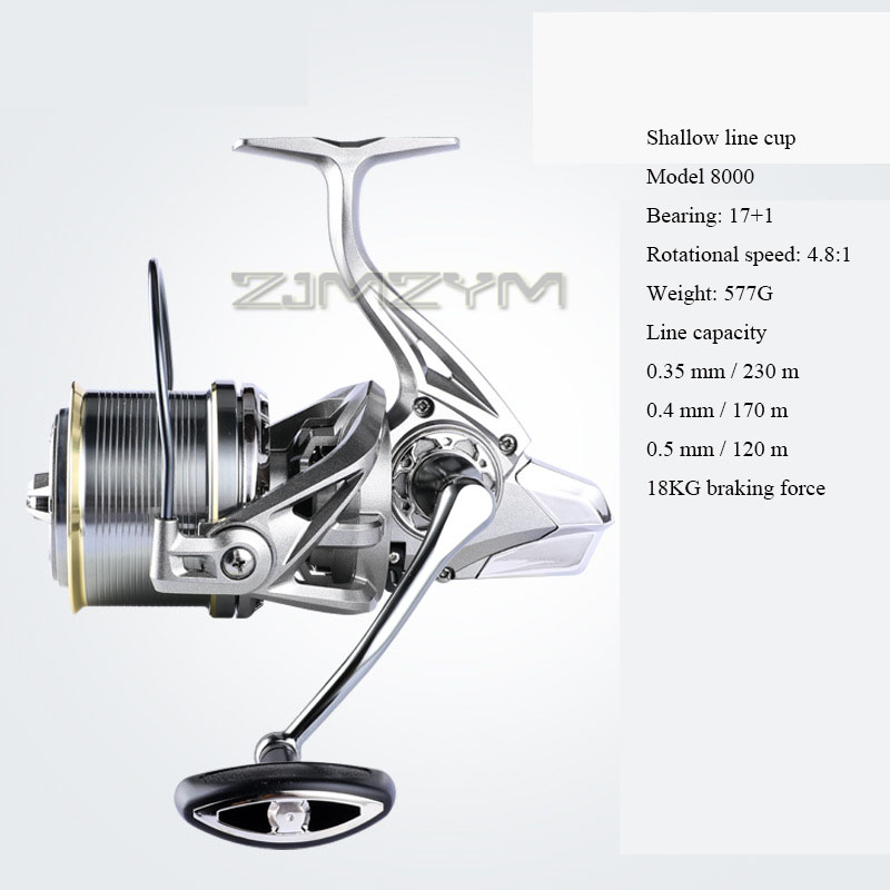 Reel Spare Spool - 18KG ลากขนาดใหญ่ตกปลา Reels ตกปลาทะเลกันน้ํา SPINNING Reel