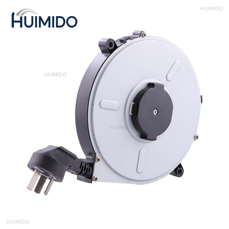 Electric Reel - 220V/50HZ 125V/60HZ 1000-2000W สายไฟต่อพ่วงแบบม้วนเก็บอัตโนมัติ วัสดุทนไฟ อุปกรณ์หดสายไฟอัตโนมัติ