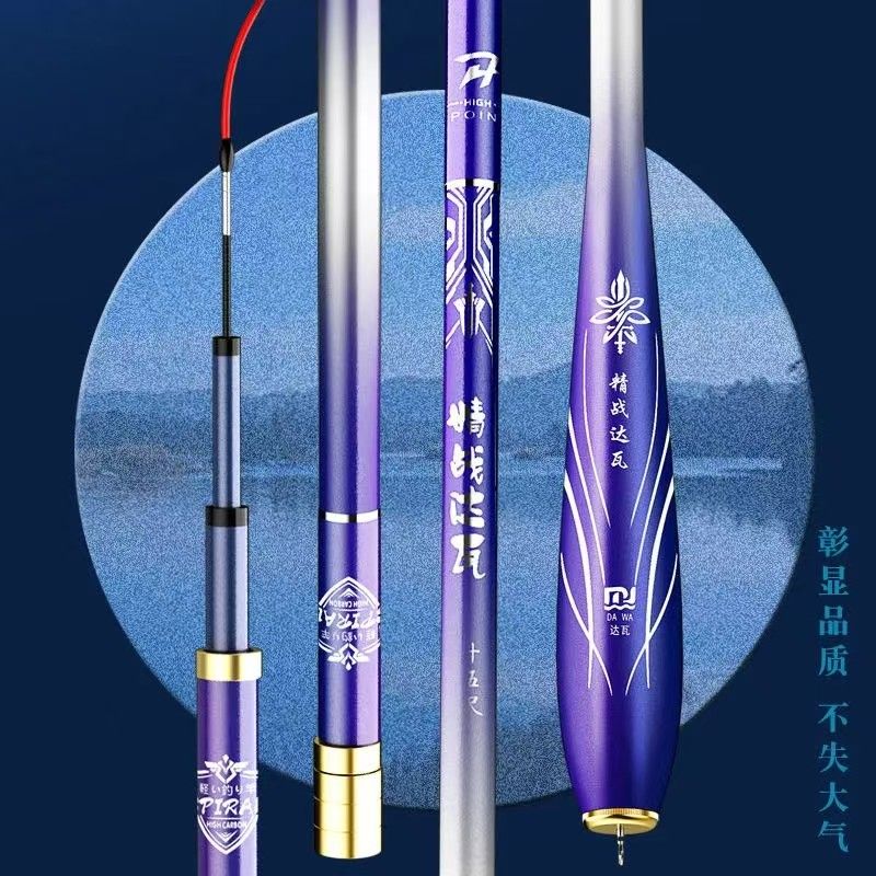 Ice Fishing Reel - คันเบ็ดตกปลาคาร์บอนไฟเบอร์แบบยืดหดได้ สำหรับตกปลาแบบสปินนิ่ง เบทแคสติ้ง คันเบ็ดพกพา ตกปลาชายฝั่ง ตกปลาในน้ำแข็ง