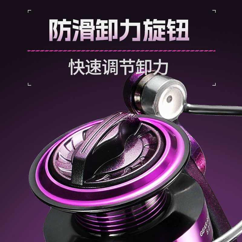 รอกตกปลาสีม่วงสดใส แบบหมุนได้  - Ice Fishing Reel บทวิจารณ์และราคา