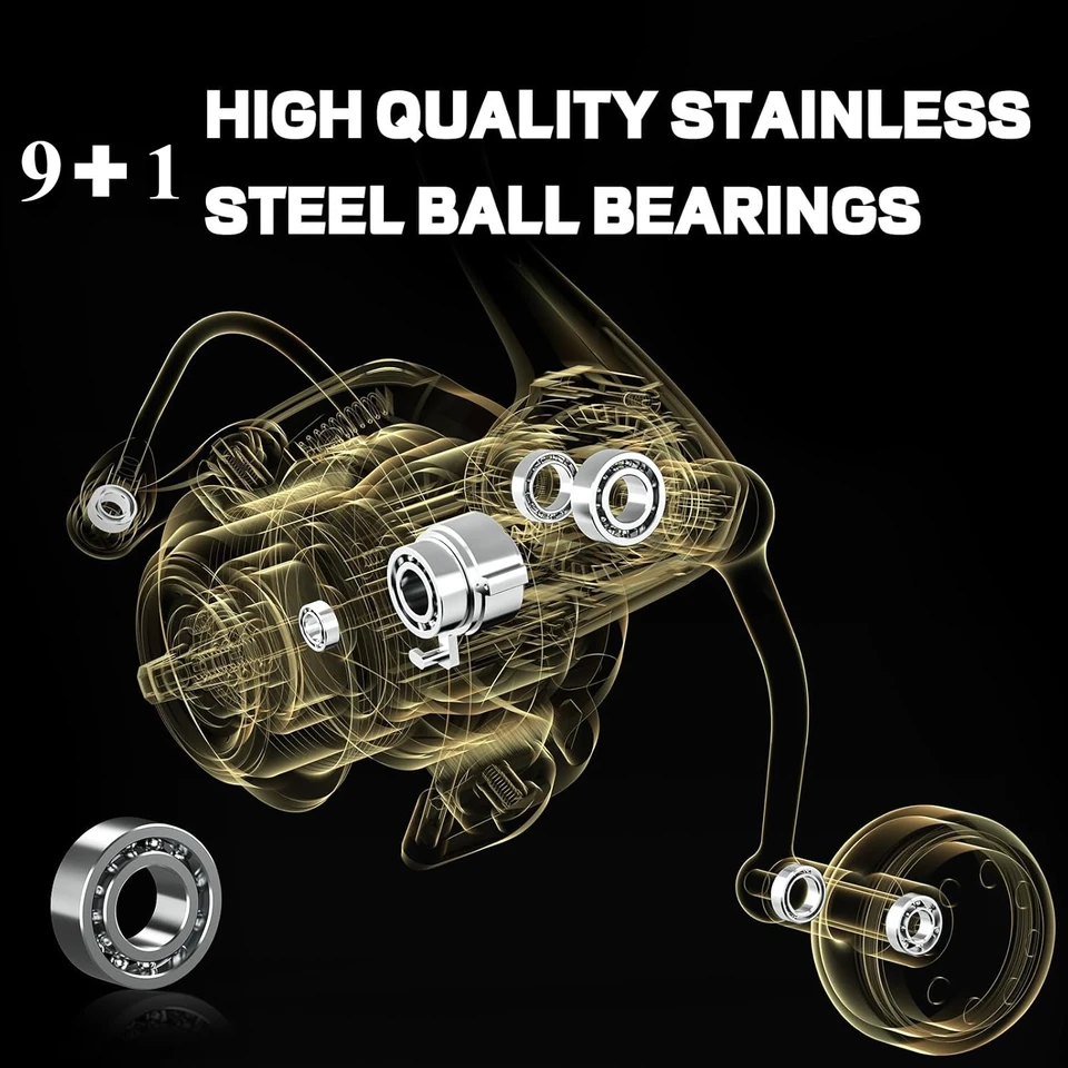รอกสปินนิ่ง, 9+1 BB รอกตกปลาที - Spinning Reel บทวิจารณ์และราคา