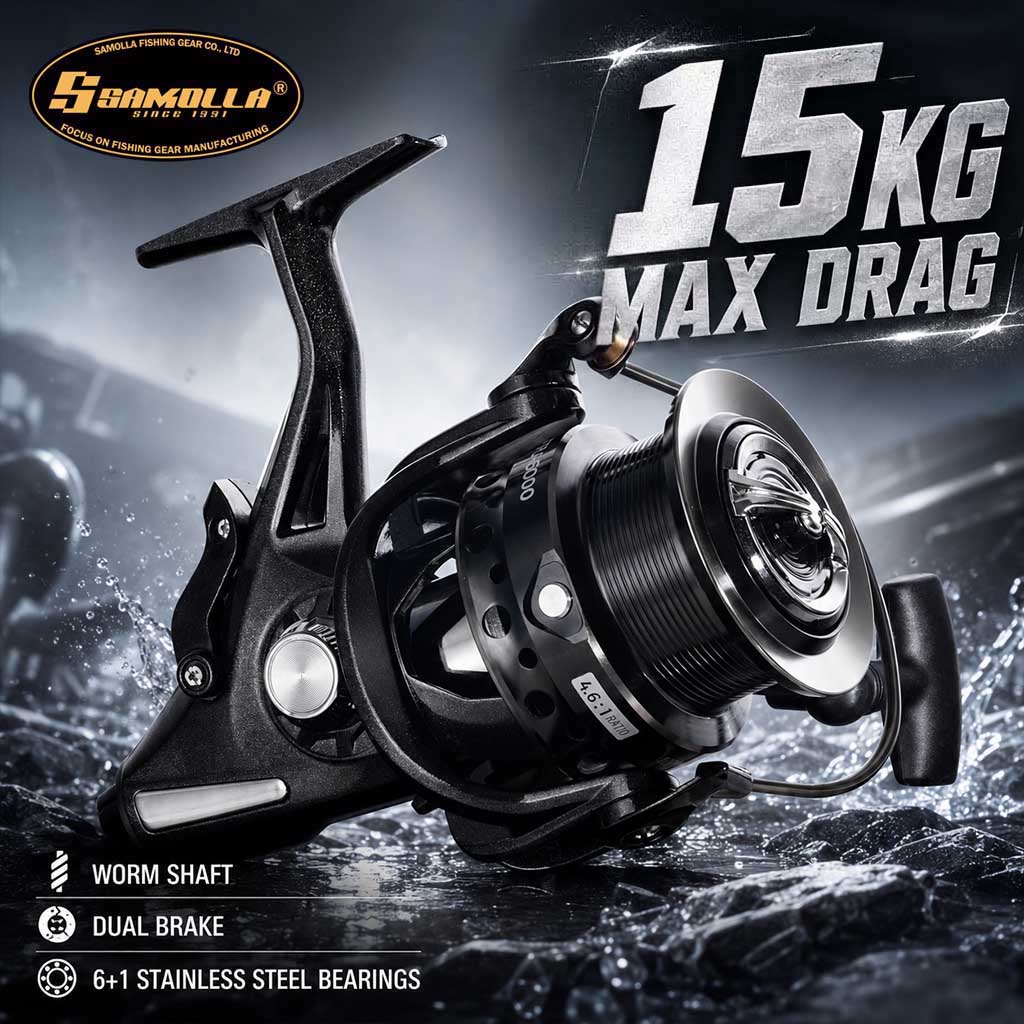 รอกตกปลาแบบหมุน SAMOLLA พร้อมร - Reel Drag Knob บทวิจารณ์และราคา