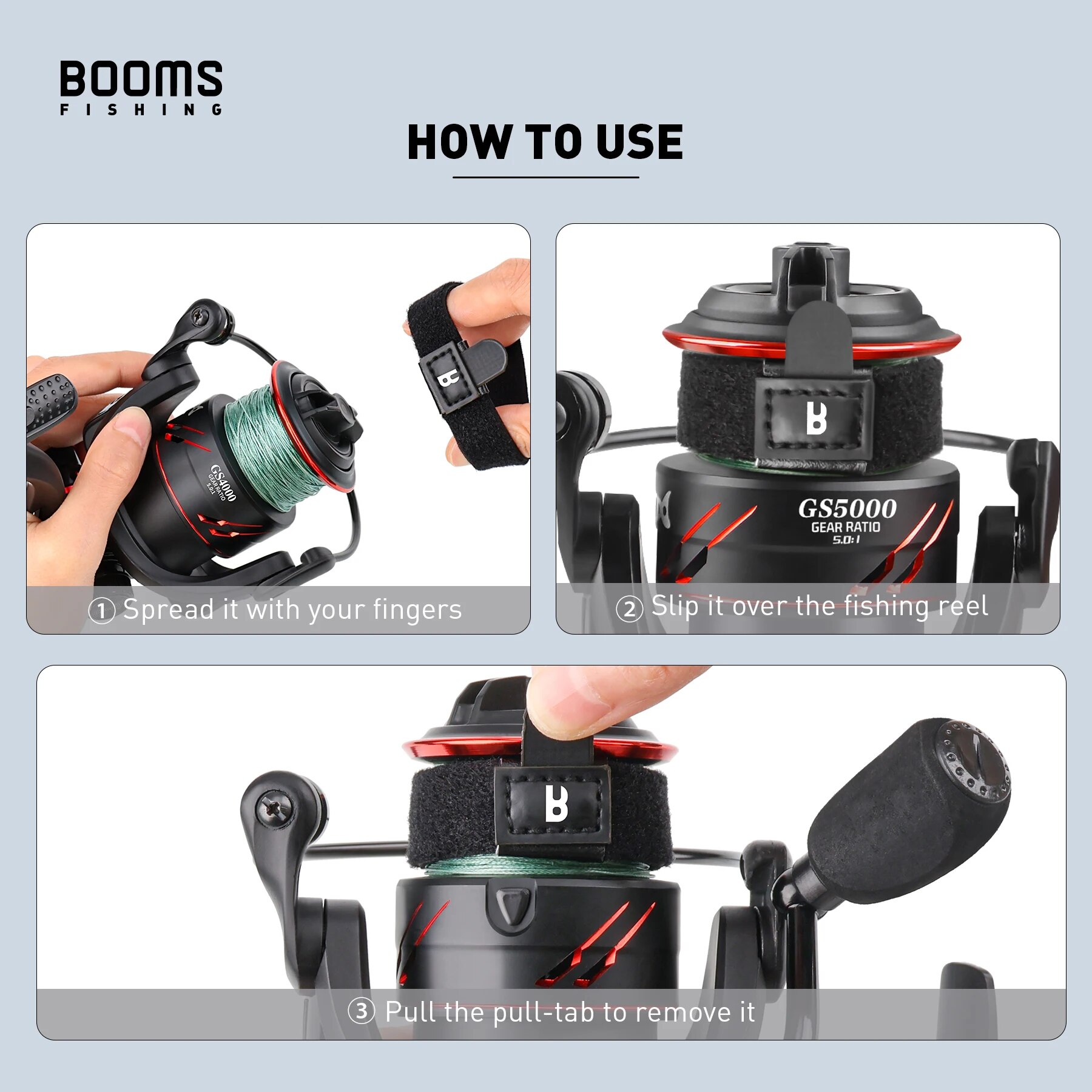 Booms SB1ตกปลา4ชิ้นรอกสปินนิ่ง - Reel Cover บทวิจารณ์และราคา